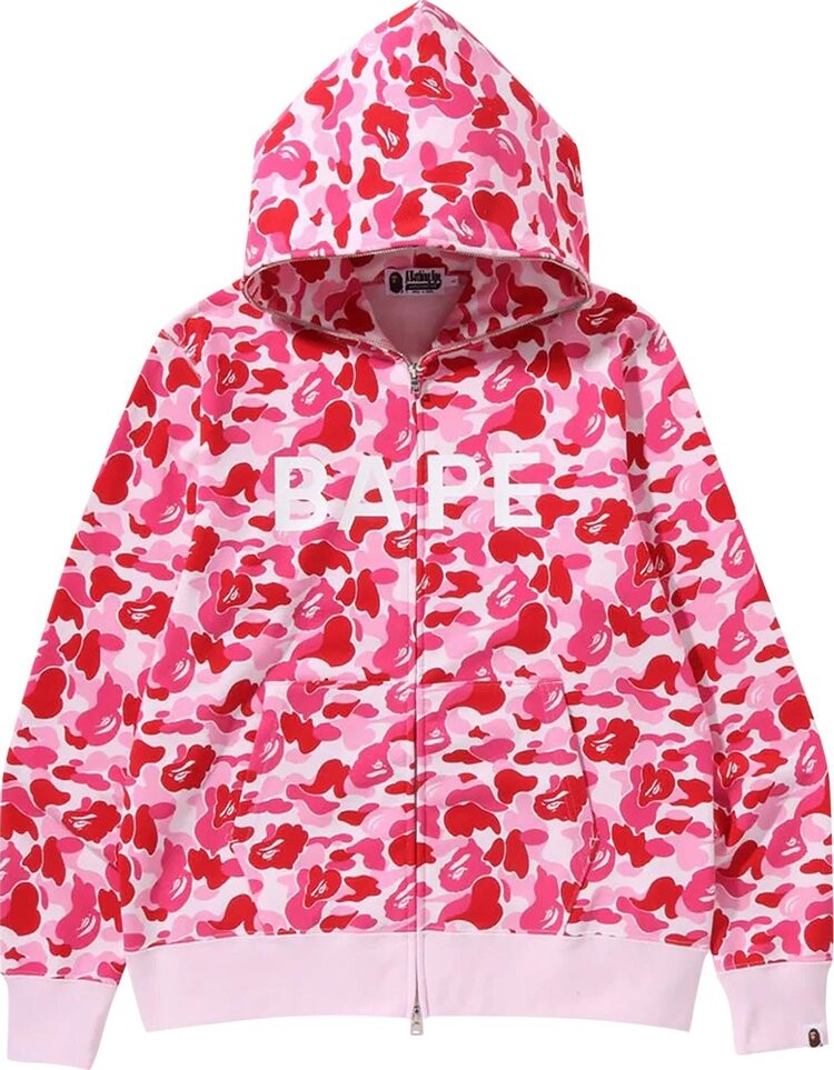

Худи BAPE ABC Camo Full Zip Hoodie 'Pink', розовый