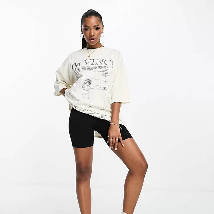 

Футболка Asos Design Oversized, бежевый