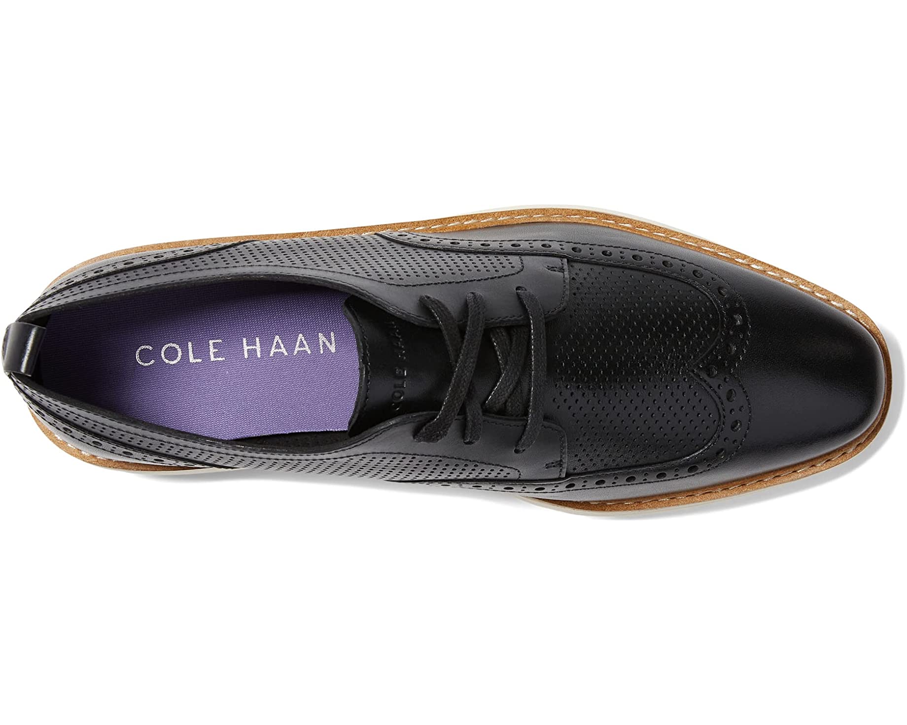 Оксфорды Originalgrand Platform Wing Tip Oxford Cole Haan, черный - фото