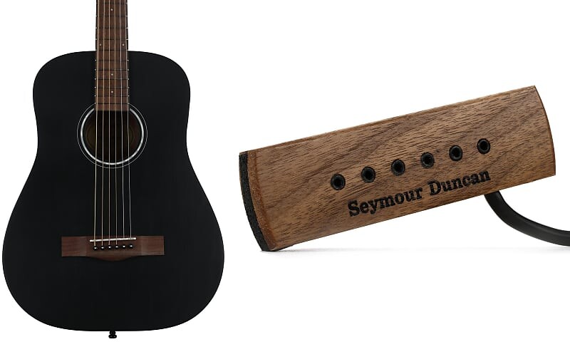 

Стальная акустическая гитара Fender FA-15 в масштабе 3/4 — черный комплект с Seymour Duncan SA-3XL Woody XL Регулируемый акустический звукосниматель с шумоподавлением — орех Fender + Seymour Duncan 0971170106=1 11500-32-WLN=1