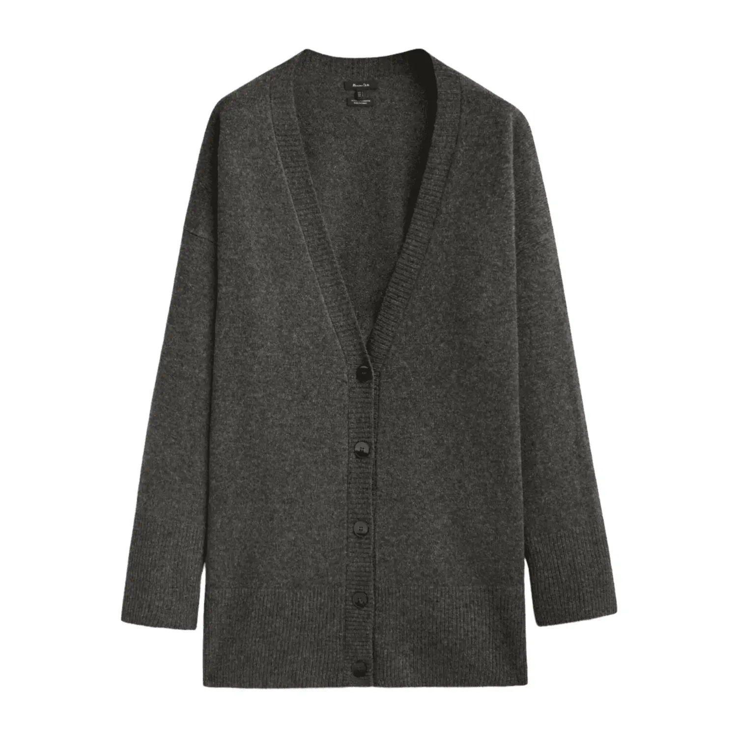 

Кардиган Massimo Dutti Wool And Cashmere Blend With Buttons, серый