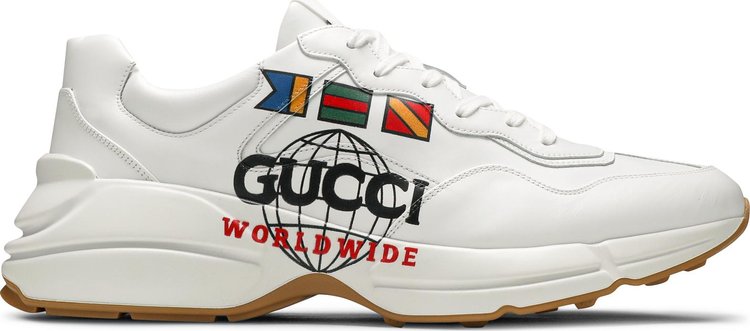 Кроссовки Gucci Rhyton Worldwide - White, белый - фото