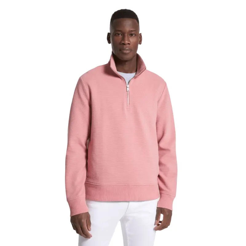 

Свитер Michael Kors Cotton Blend Half-Zip, розовый