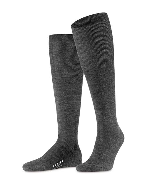 Носки до колена из смеси шерсти мериноса Airport Falke, цвет Gray