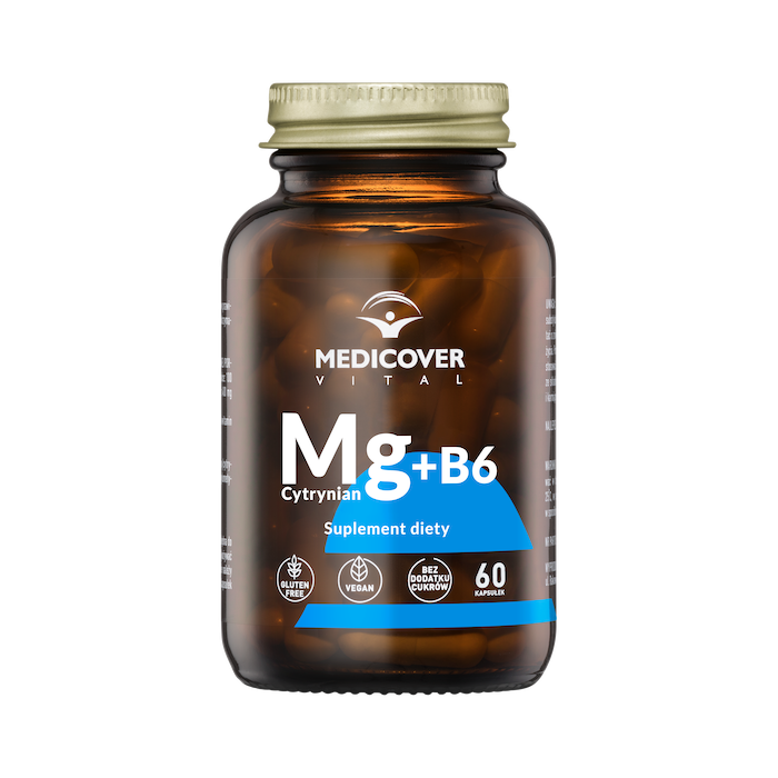 цена Medicover Vital Magnez + B6 биологически активная добавка, 60 капсул/1 упаковка