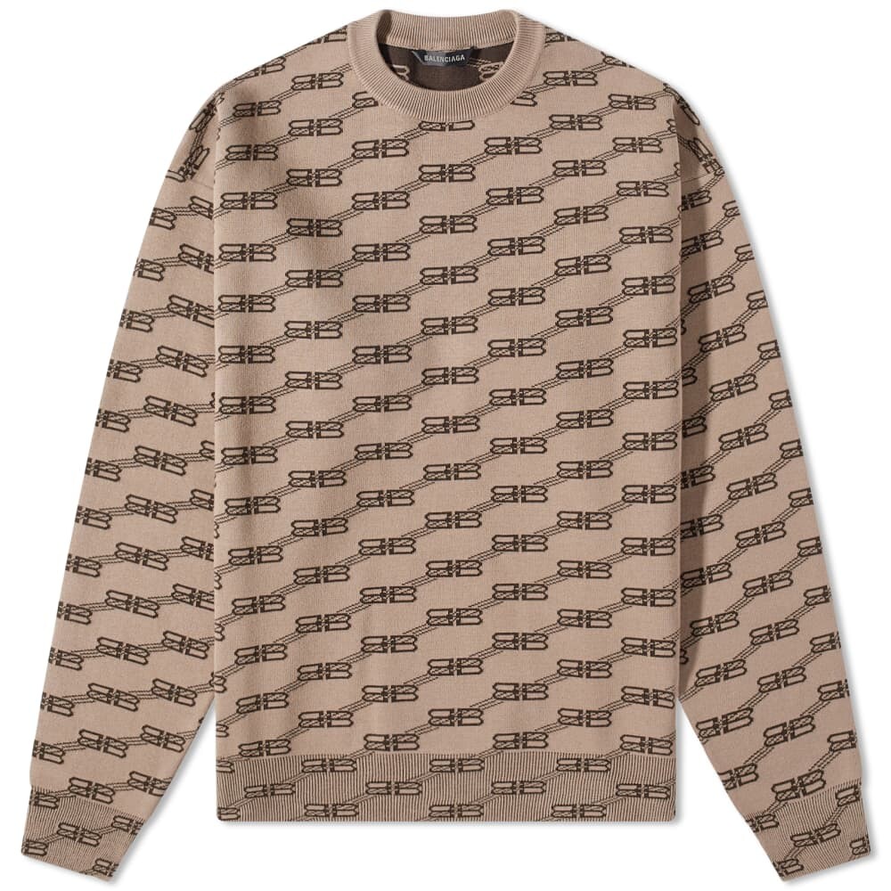 

Толстовка Balenciaga Monogrammed BB Crew Knit