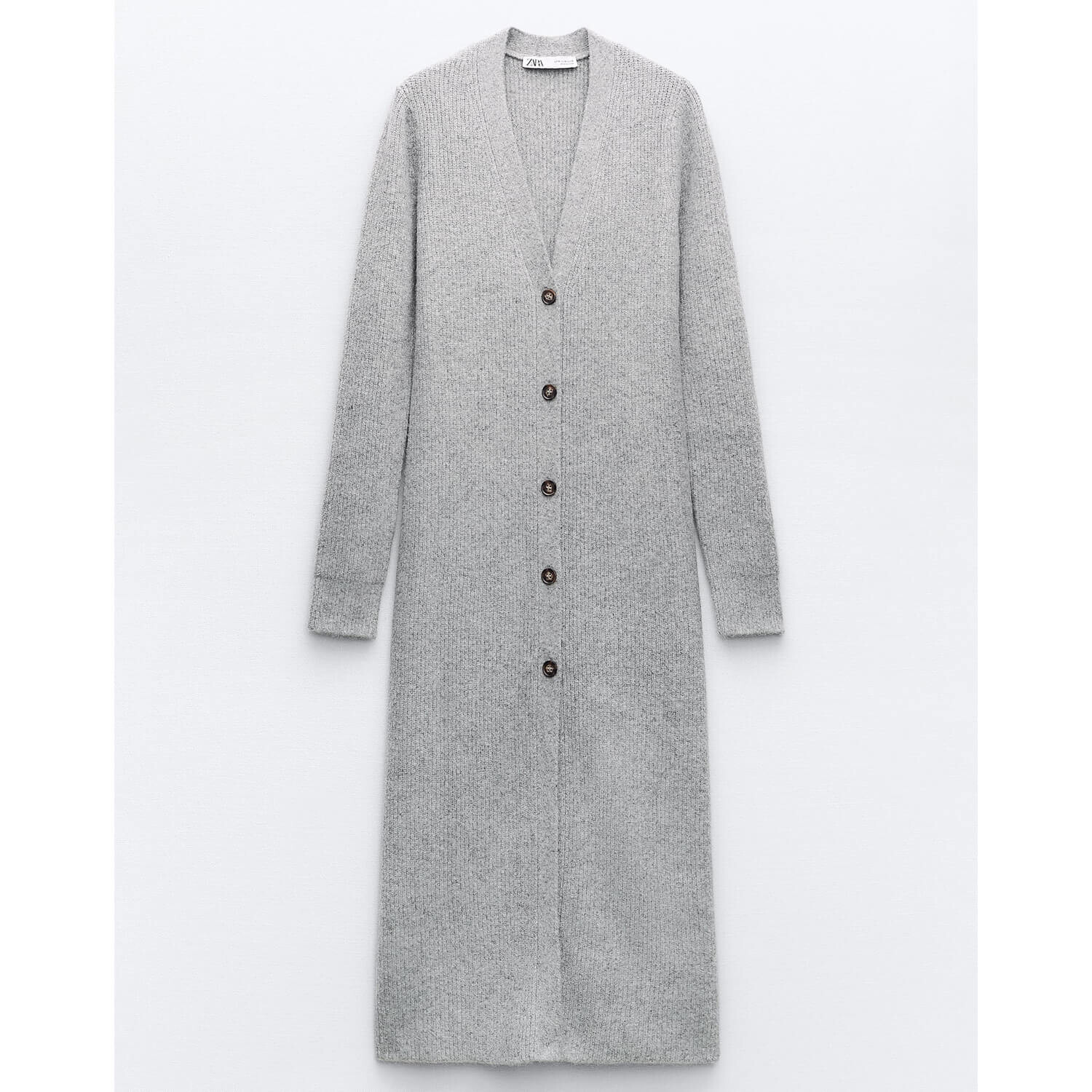 

Кардиган Zara Long Knit, серый
