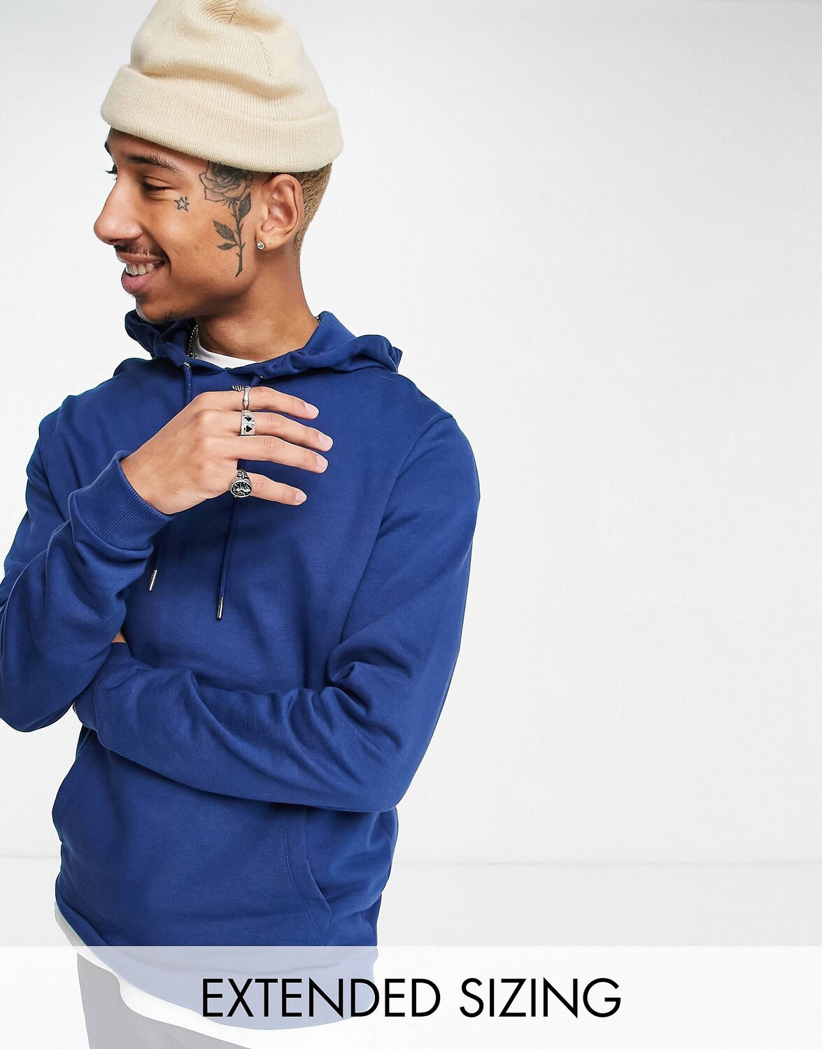 Худи кобальтового цвета ASOS DESIGN