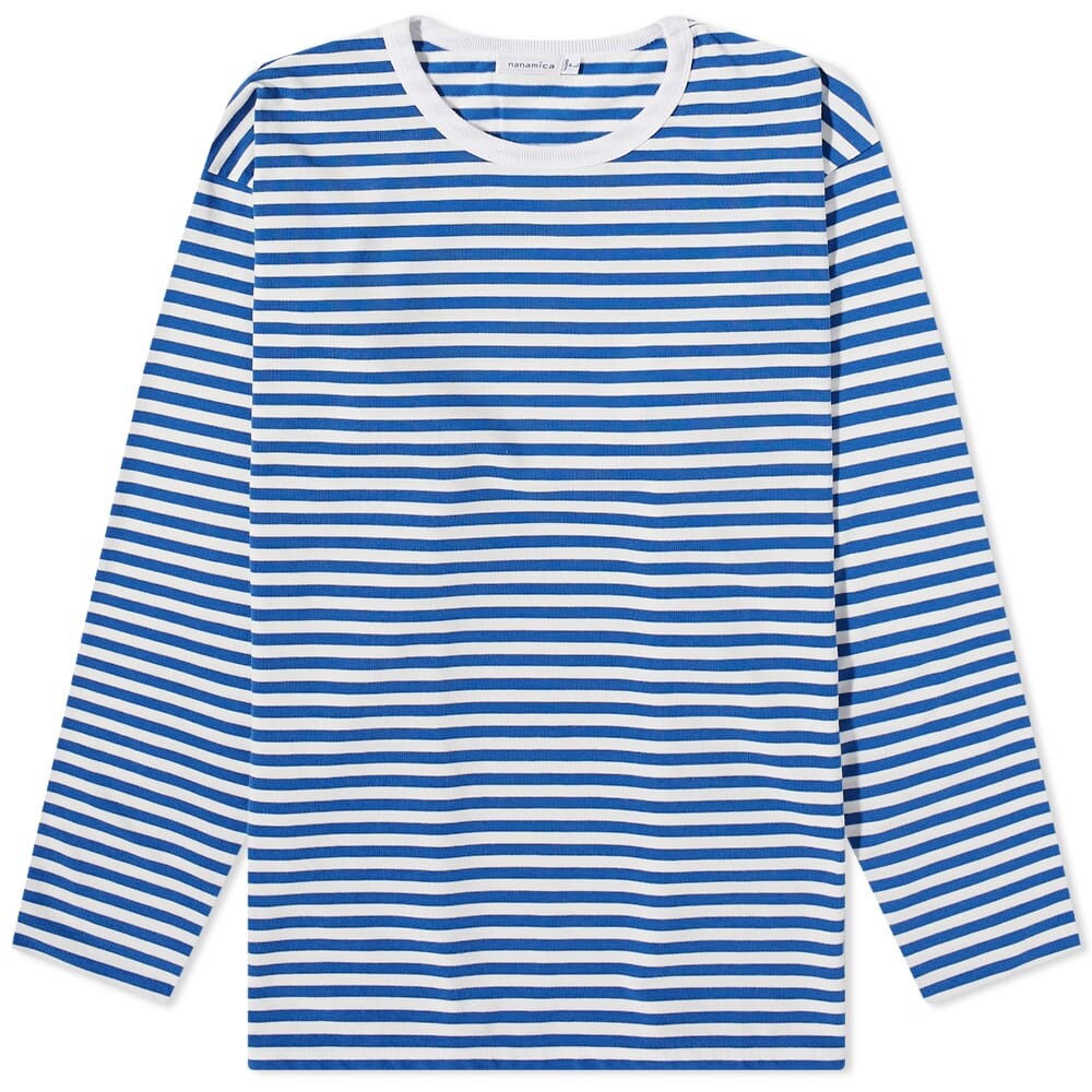 

Футболка Nanamica Long Sleeve COOLMAX Stripe Tee, Синий
