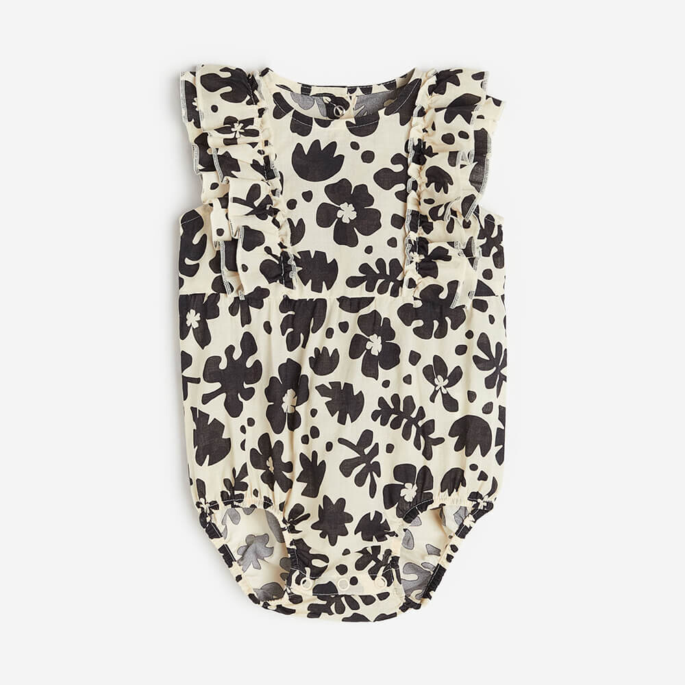 

Комбинезон H&M Flounce-trimmed Romper, тёмно-серый
