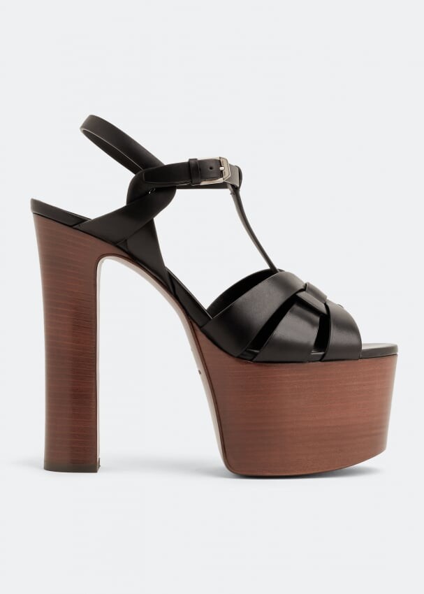 

Сандалии SAINT LAURENT Tribute platform sandals, черный