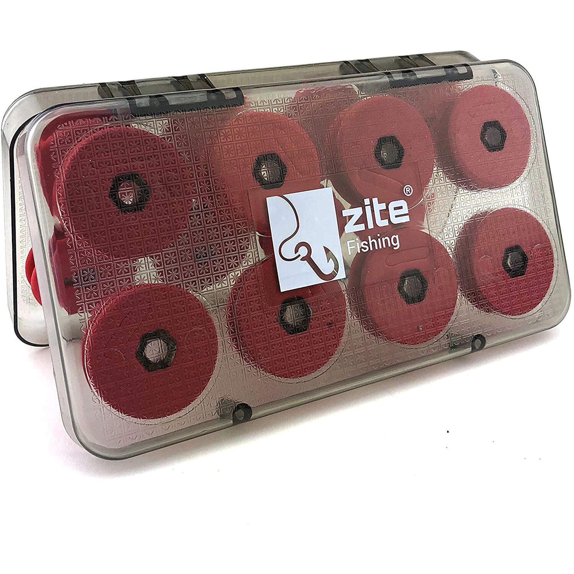 Коробка для намотки поводка Zite Fishing с 16 устройствами для намотки лески, красный