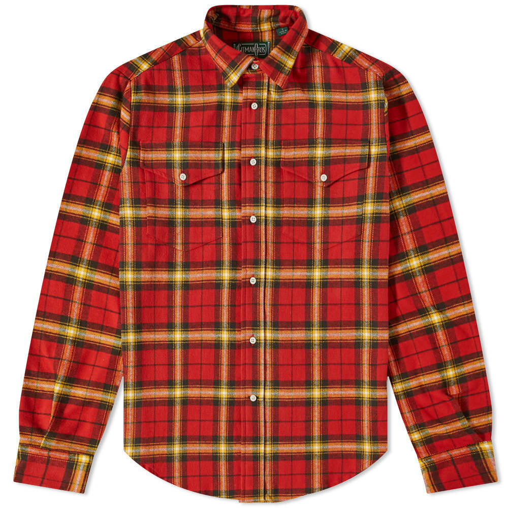 

Рубашка Gitman Vintage 2 Pocket Twill Check Overshirt - End. Exclusive