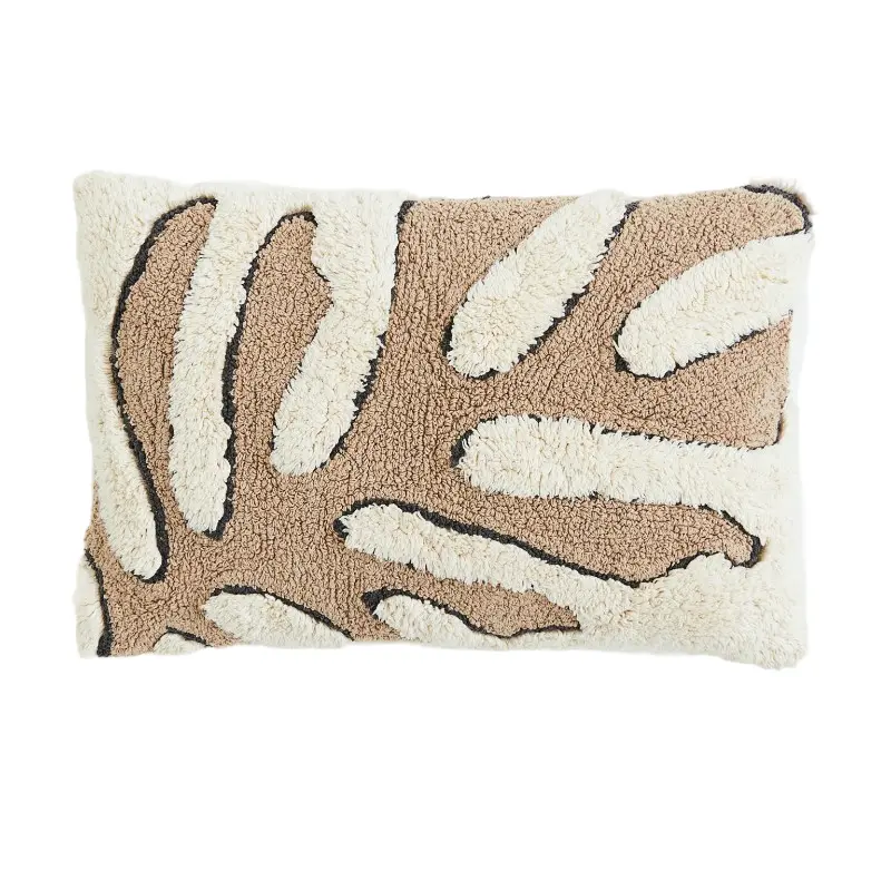 

Чехол для декоративной подушки H&M Home Tufts of yarn, светло-бежевый