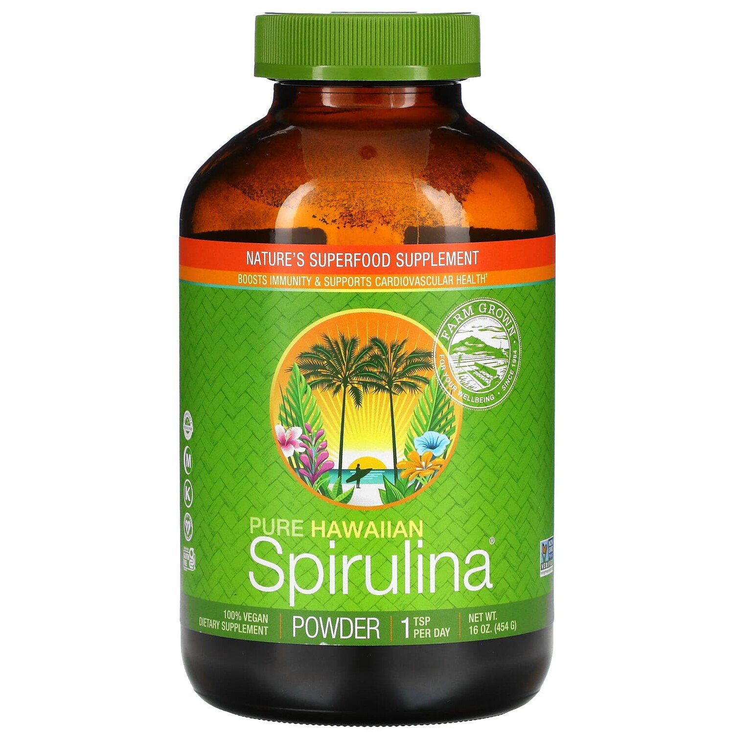 

Pure Hawaiian Spirulina, порошок, 454 г (16 унций), Nutrex Hawaii