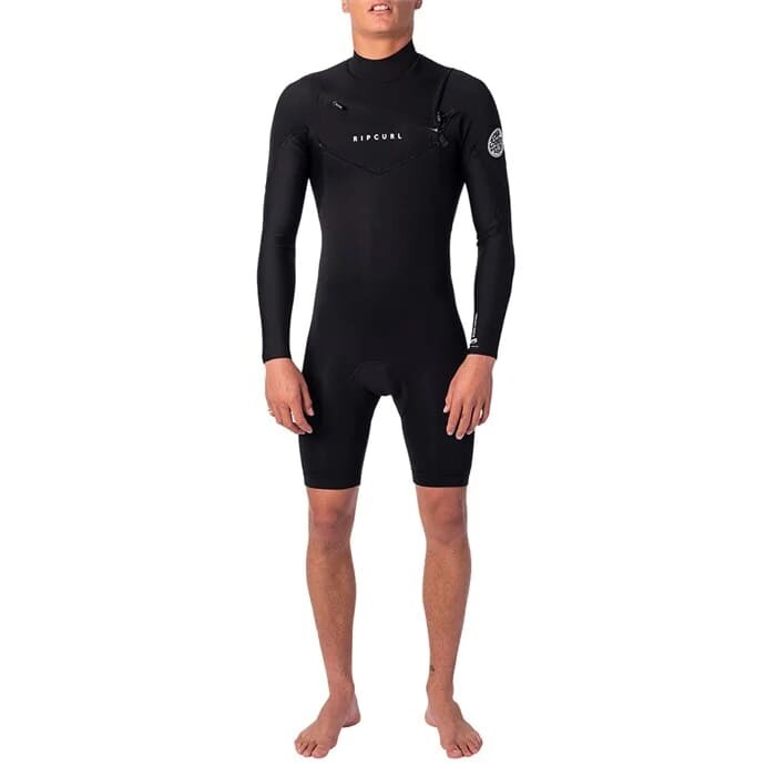 

Гидрокостюм весенний Rip Curl 2мм Dawn Patrol с длинными рукавами и молнией на груди, черный