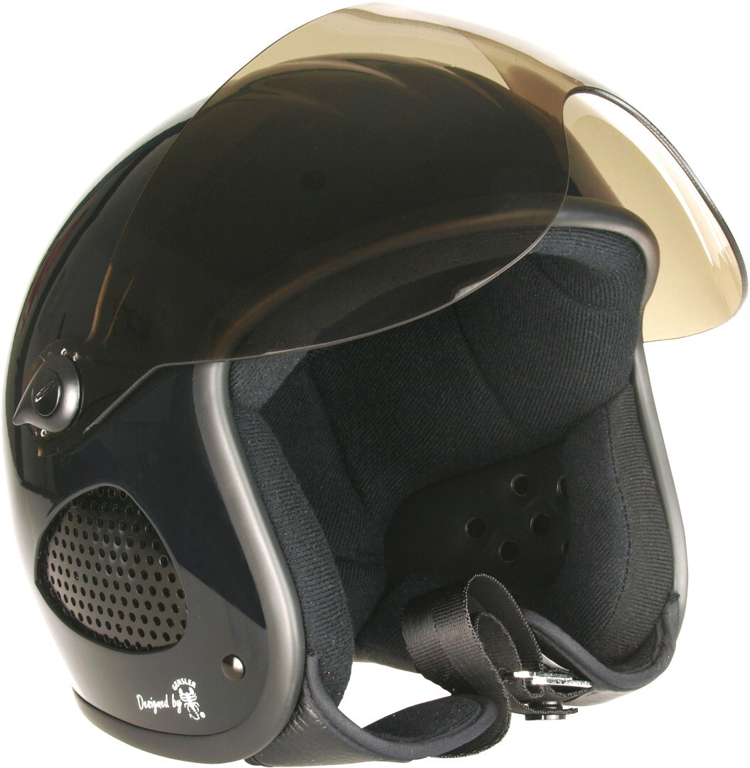 

Реактивный шлем Bores Gensler SRM Slight 1 Finale Glossy с козырьком, черный