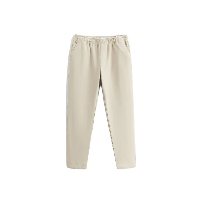 

Брюки ZARA Textured jogger waist, бежевый