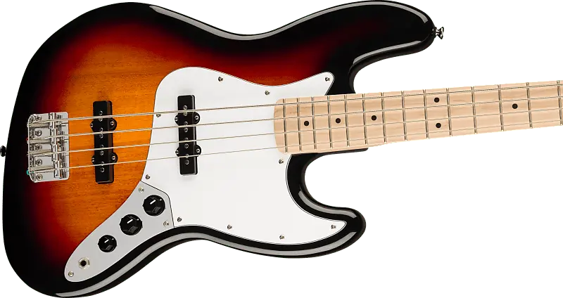 

Squier Affinity Series Jazz Bass, кленовый гриф, белая накладка, 3 цвета Sunburst 0378602500