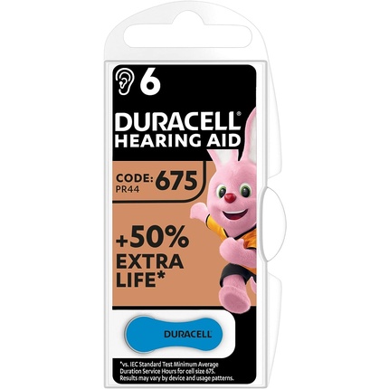 Батарейки для слуховых аппаратов Duracell, размер 675 набор батареек для слуховых аппаратов duracell activair тип 10