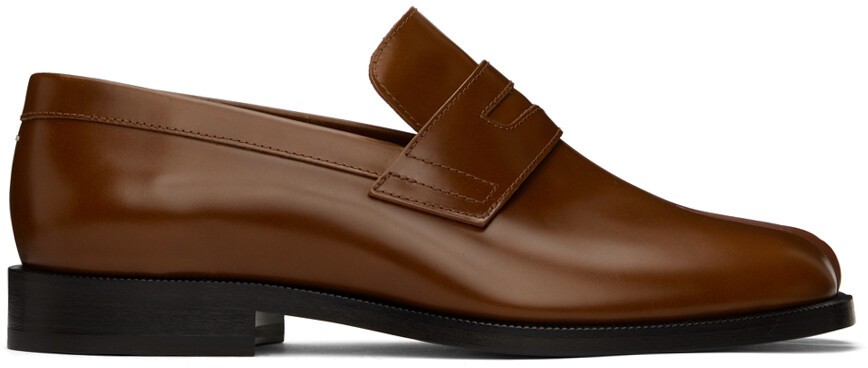 

Коричневые лоферы Таби Maison Margiela, цвет Cognac