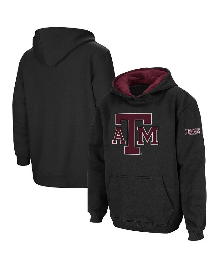 Черный пуловер с капюшоном и большим логотипом Big Boys Texas A&M Aggies Stadium Athletic, черный