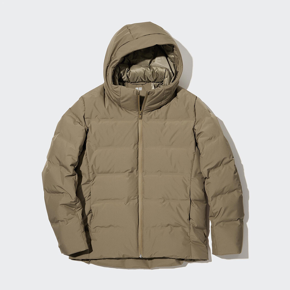 

Пуховик Uniqlo бесшовный в стиле Федерера, темно-бежевый