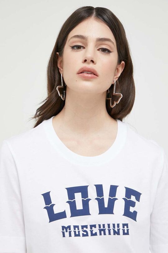 

Хлопковая футболка Love Moschino, белый