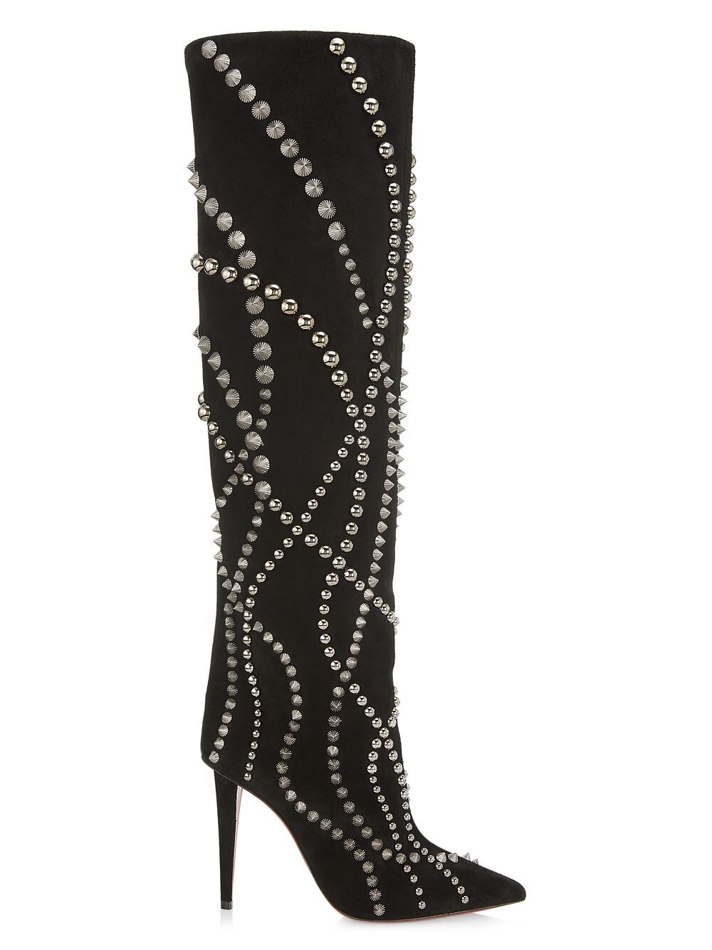 

Замшевые сапоги до колена 100MM Astrilarge Christian Louboutin, черный