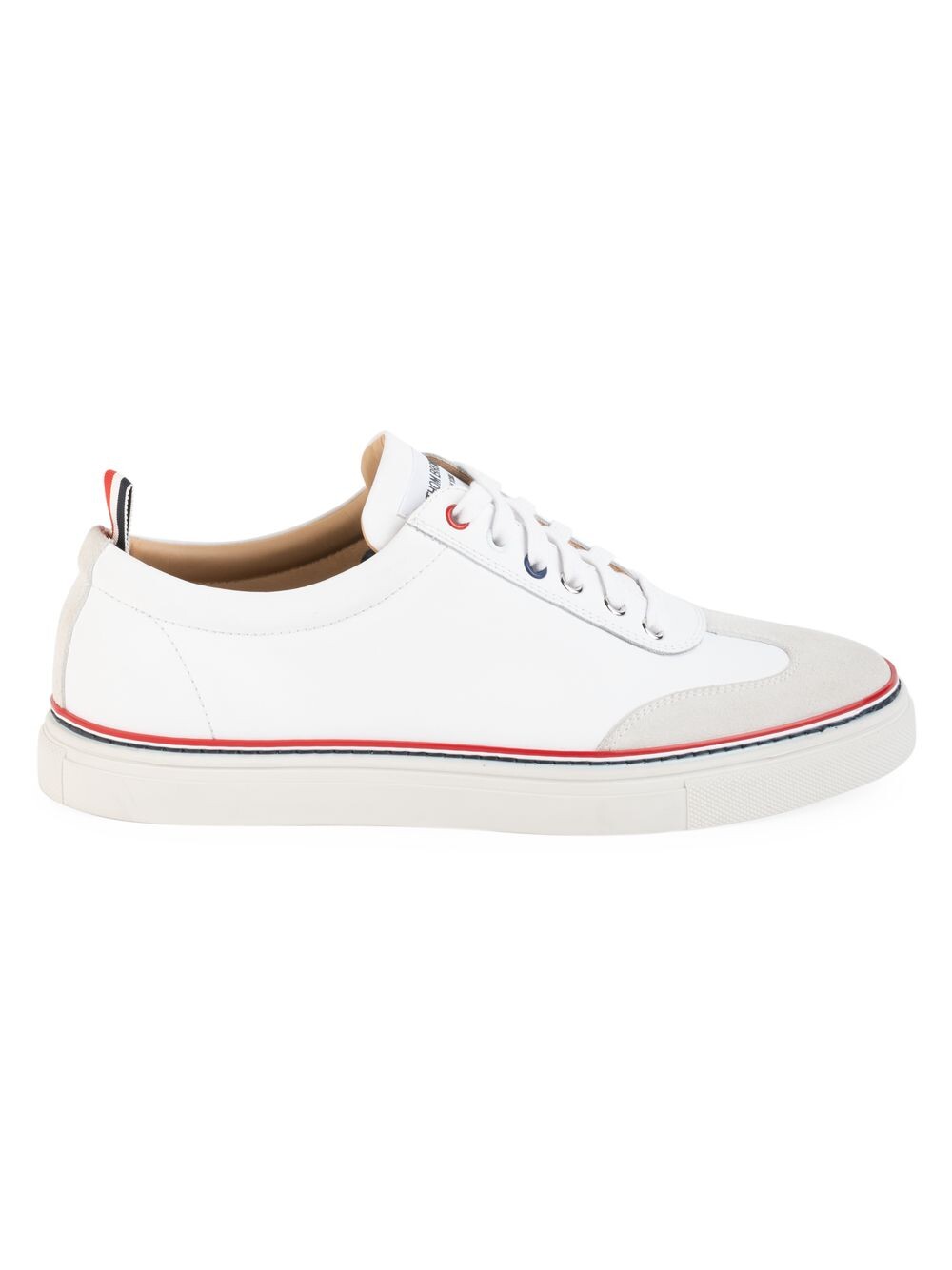 

Низкие кожаные кроссовки Thom Browne, белый