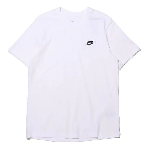 Футболка Nike MENS Embroidered Crew-neck Short Sleeve White, белый футболка adidas mens gradient tee crew neck short sleeve blue синий