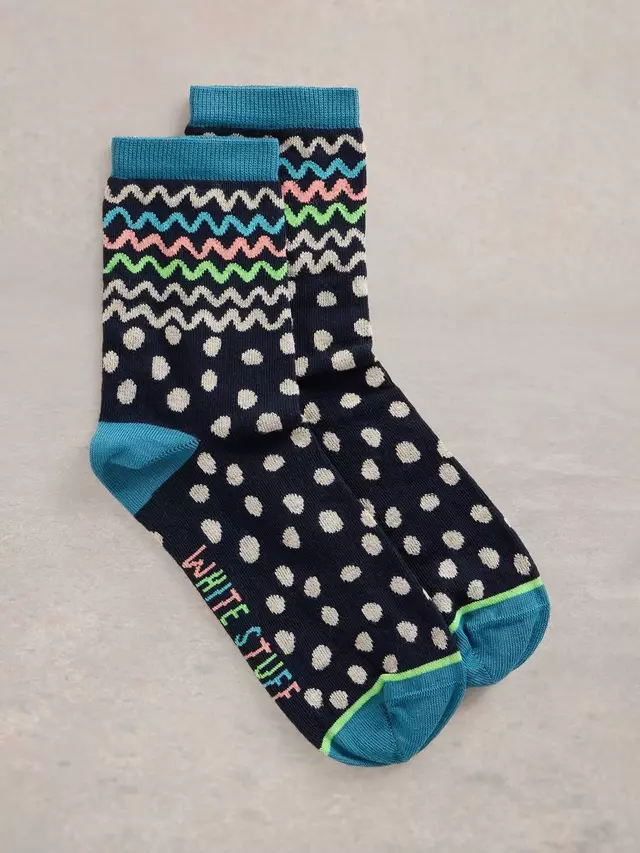 

Носки White Stuff Squiggle, цвет navy/multi
