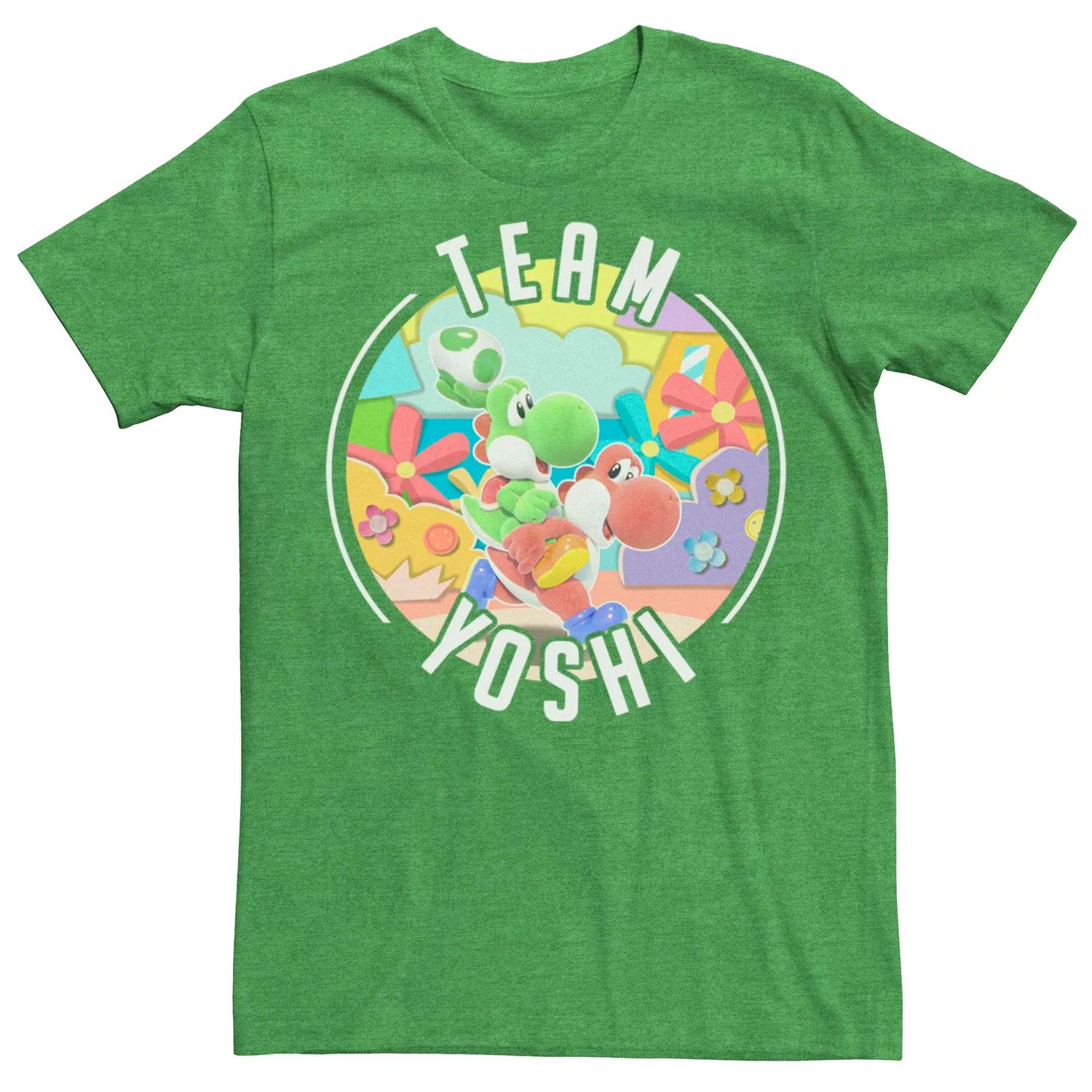 Мужская футболка с короткими рукавами Nintendo Yoshi's Crafted World Team Yoshi Licensed Character yoshi s crafted world русская версия nintendo switch