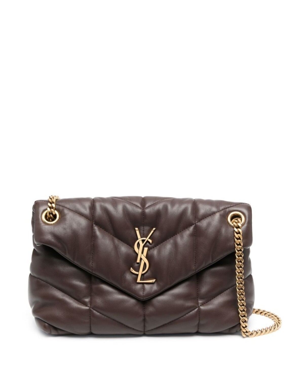 

Saint Laurent маленькая сумка на плечо Loulou, коричневый