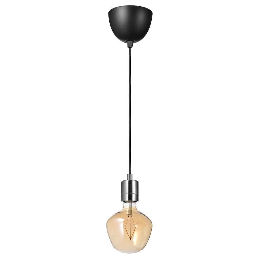 

Потолочный светильник+лампа Ikea Skaftet/Molnart Nickel-plated Bell-shaped, коричневый