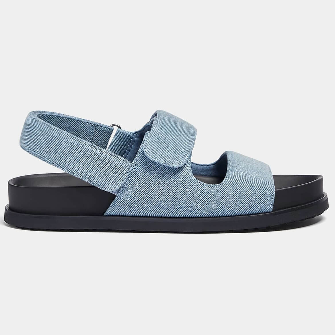 

Сандалии Pull & Bear Strappy Denim Flat Slider, деним