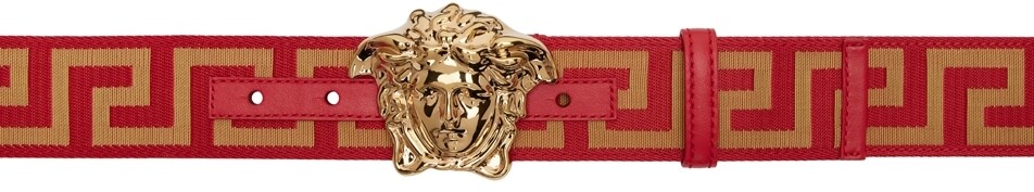 

Красный пояс Greca Medusa Versace