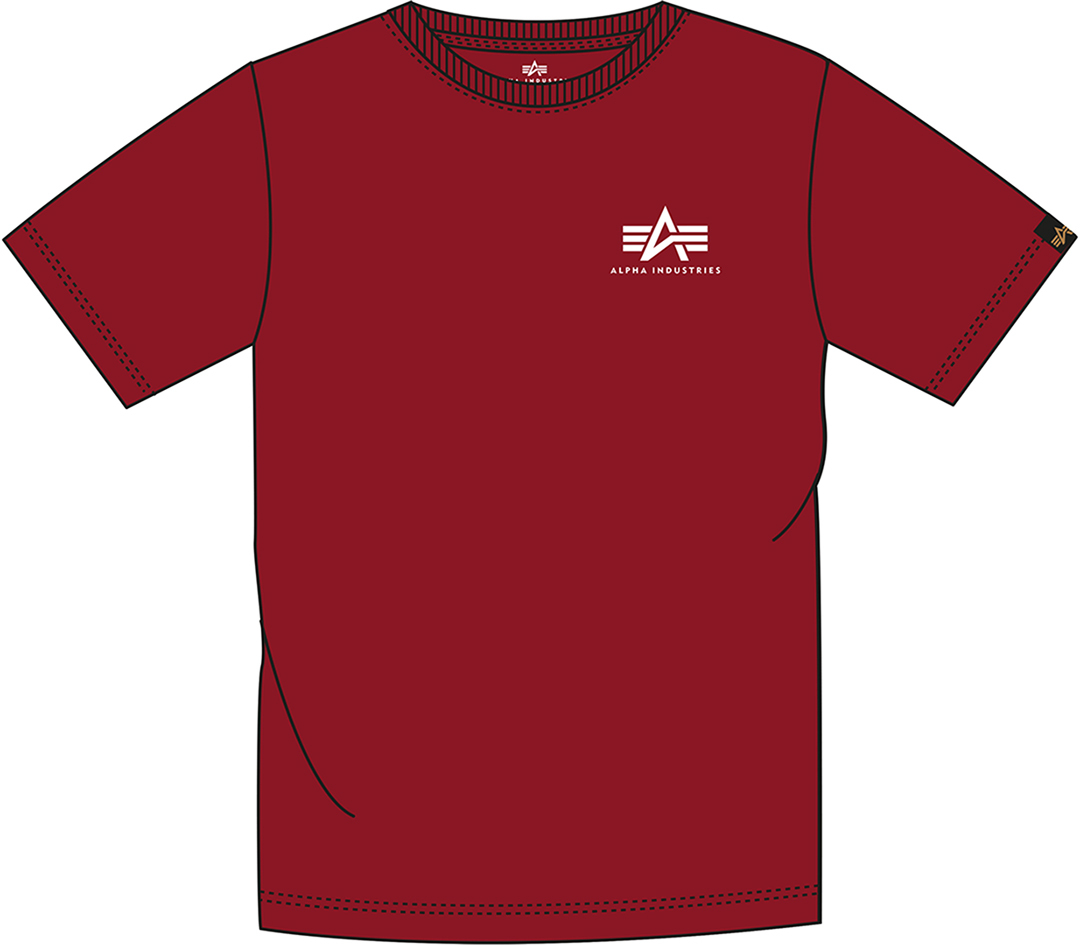 Футболка Alpha Industries Basic T Small Logo, красно-белая луковицы бегония мармората красно белая 4 5 2шт
