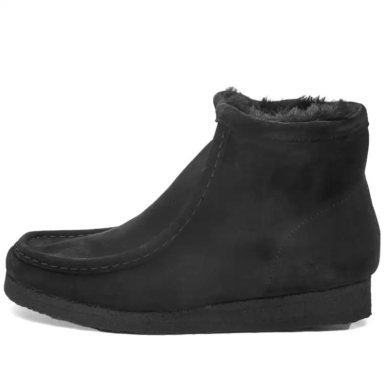 Высокие ботинки Clarks Originals Wallabee, черный замшевые мокасины wallabee clarks originals хаки