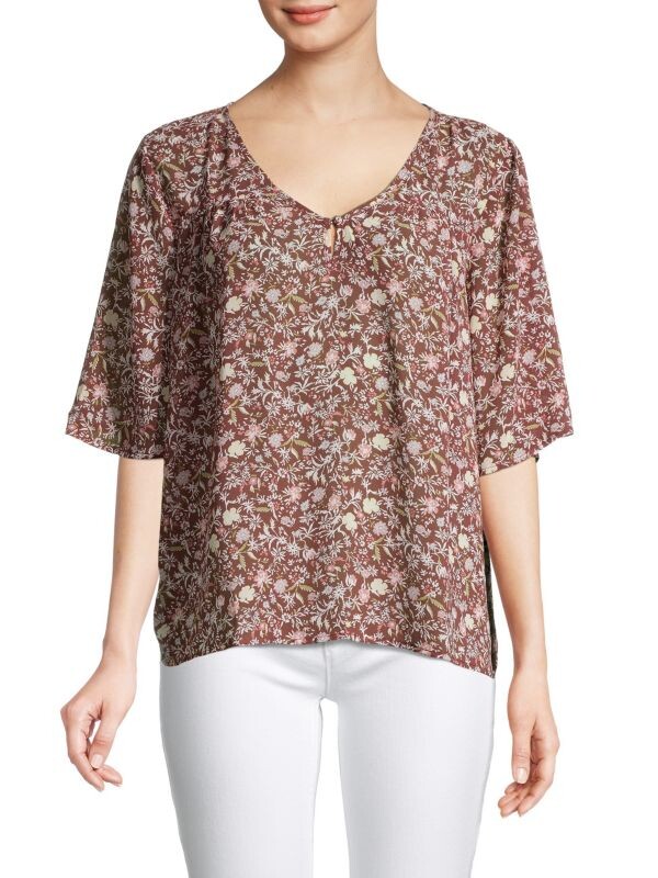 

Топ с цветочным принтом Bobeau Mocha floral