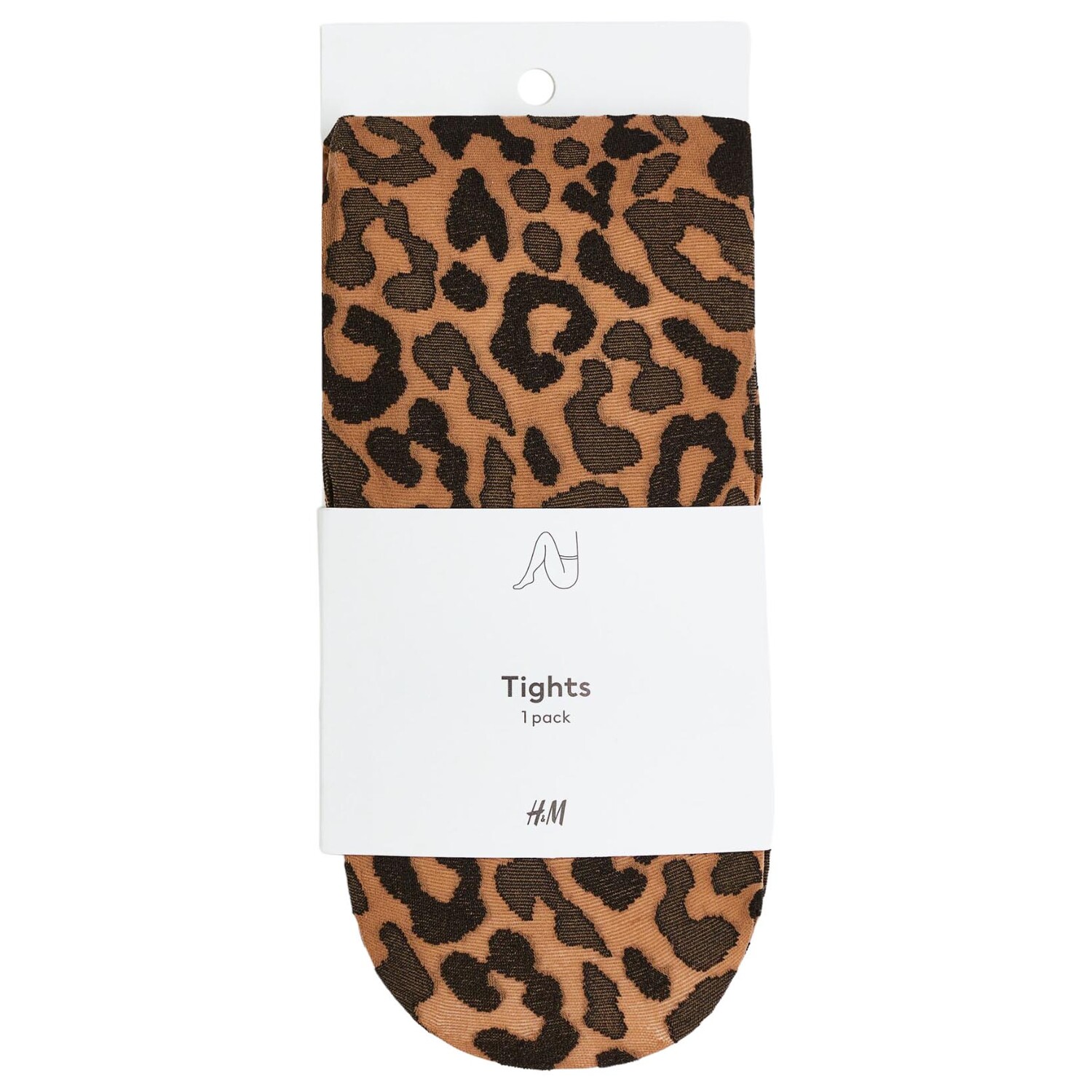 

Колготки H&M Leopard Print Patterned, бежевый