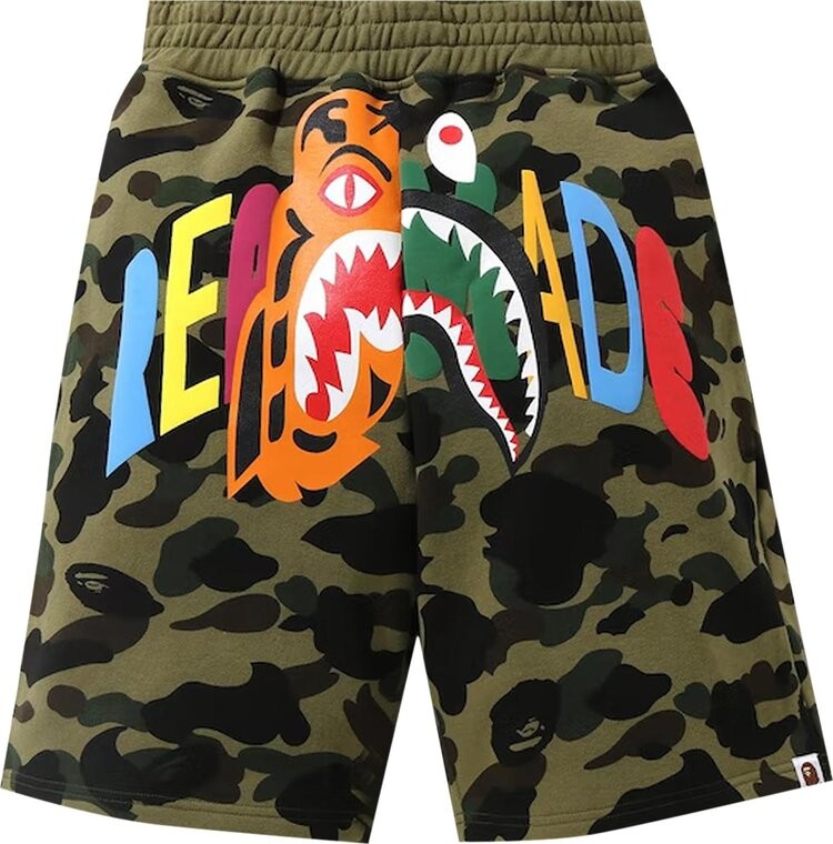 Green 2025 bape shorts