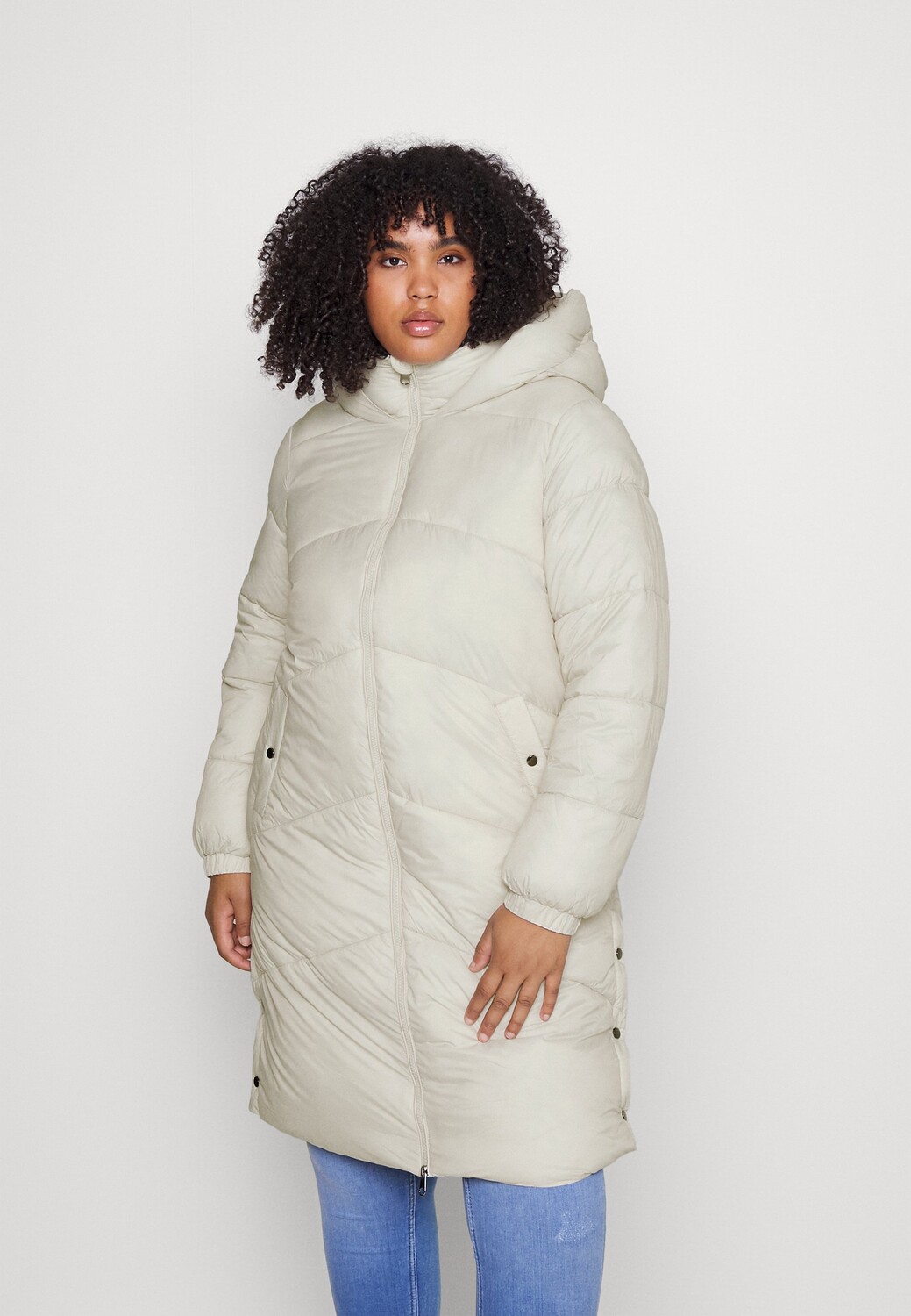 

Пальто Vero Moda Curve, клетка, Серый
