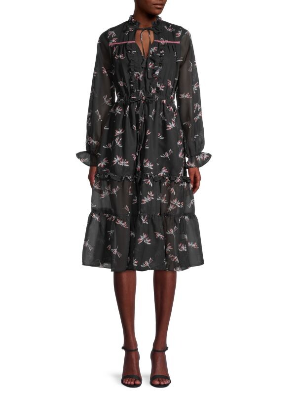 

Платье Ярусное Area Stars Remi с цветочным принтом, black floral