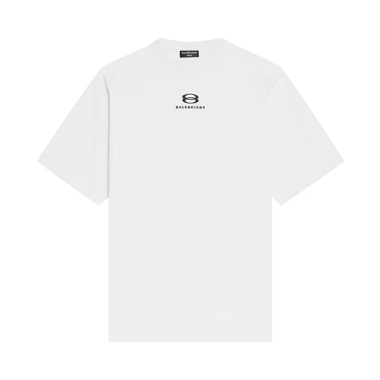 Футболка Balenciaga Large Fit T-Shirt 'Chalky White/Black', белый - фото