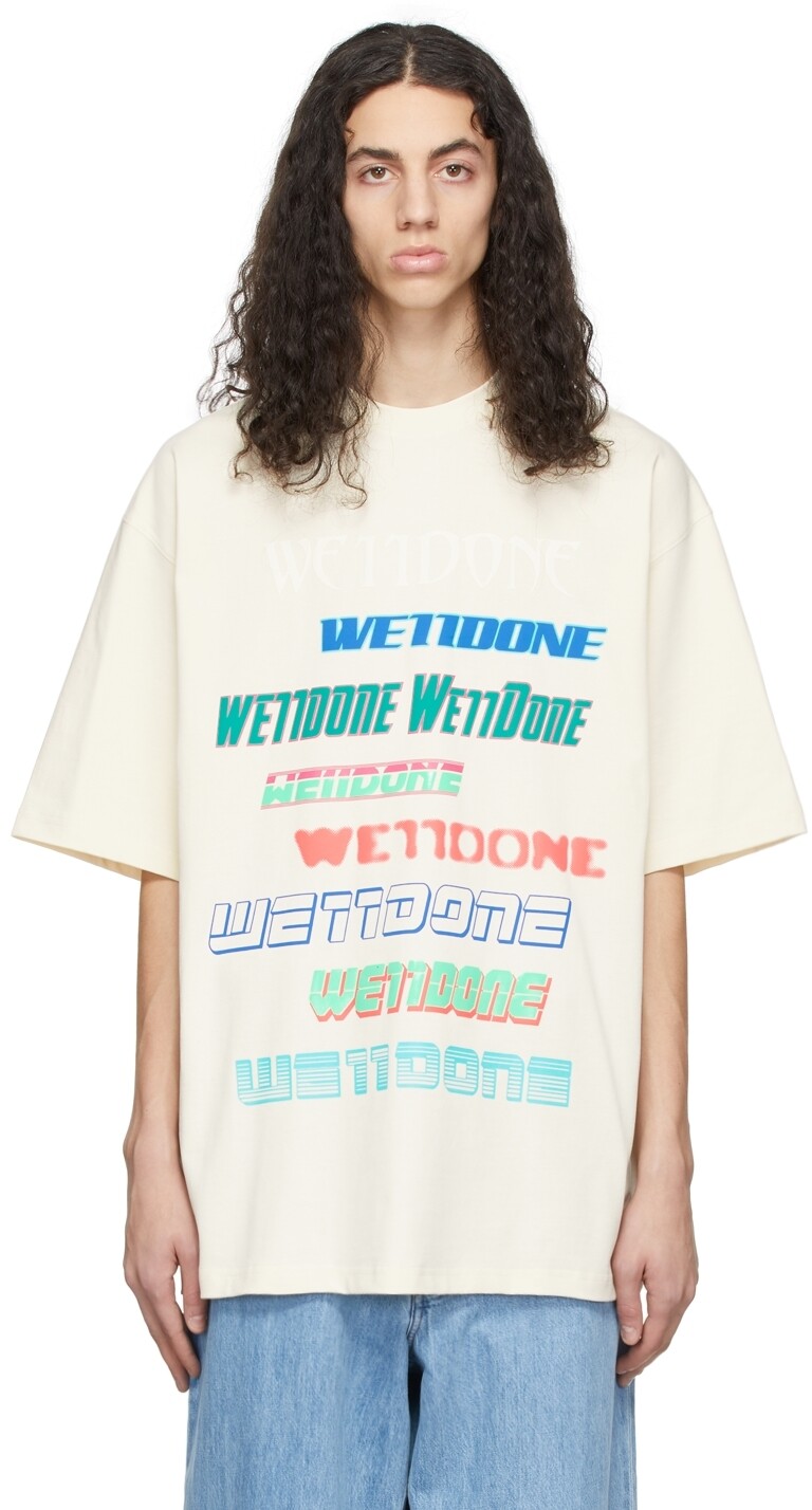 

Хлопковая футболка Off-White We11done, Белый