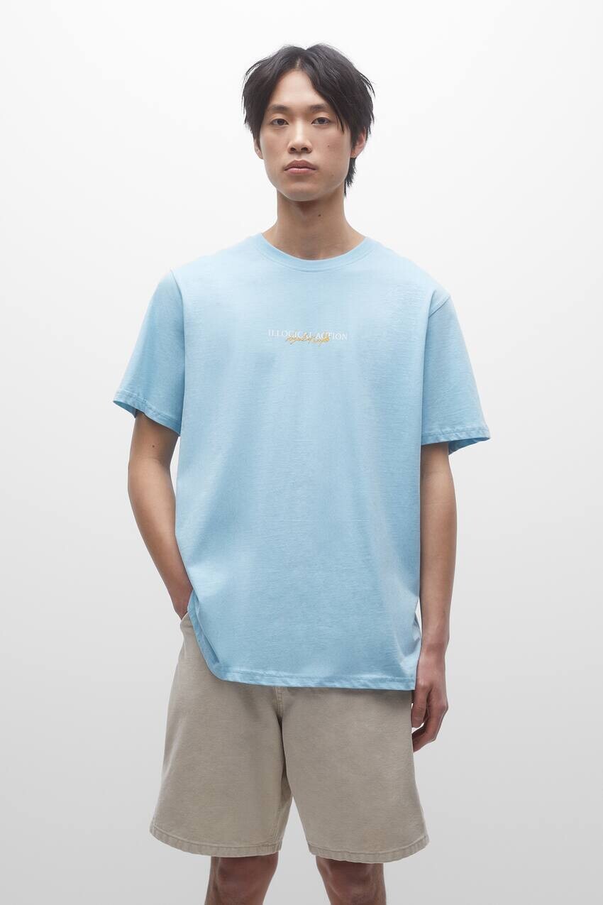 

Футболка с короткими рукавами и принтом Pull&Bear