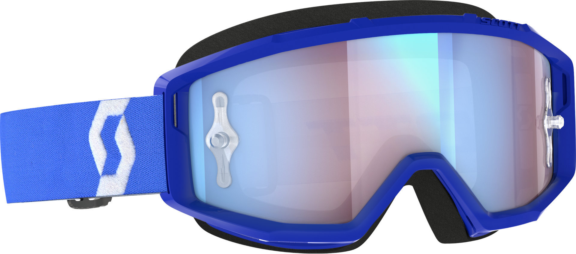 Мотоциклетные очки Scott Primal с логотипом, синий/белый