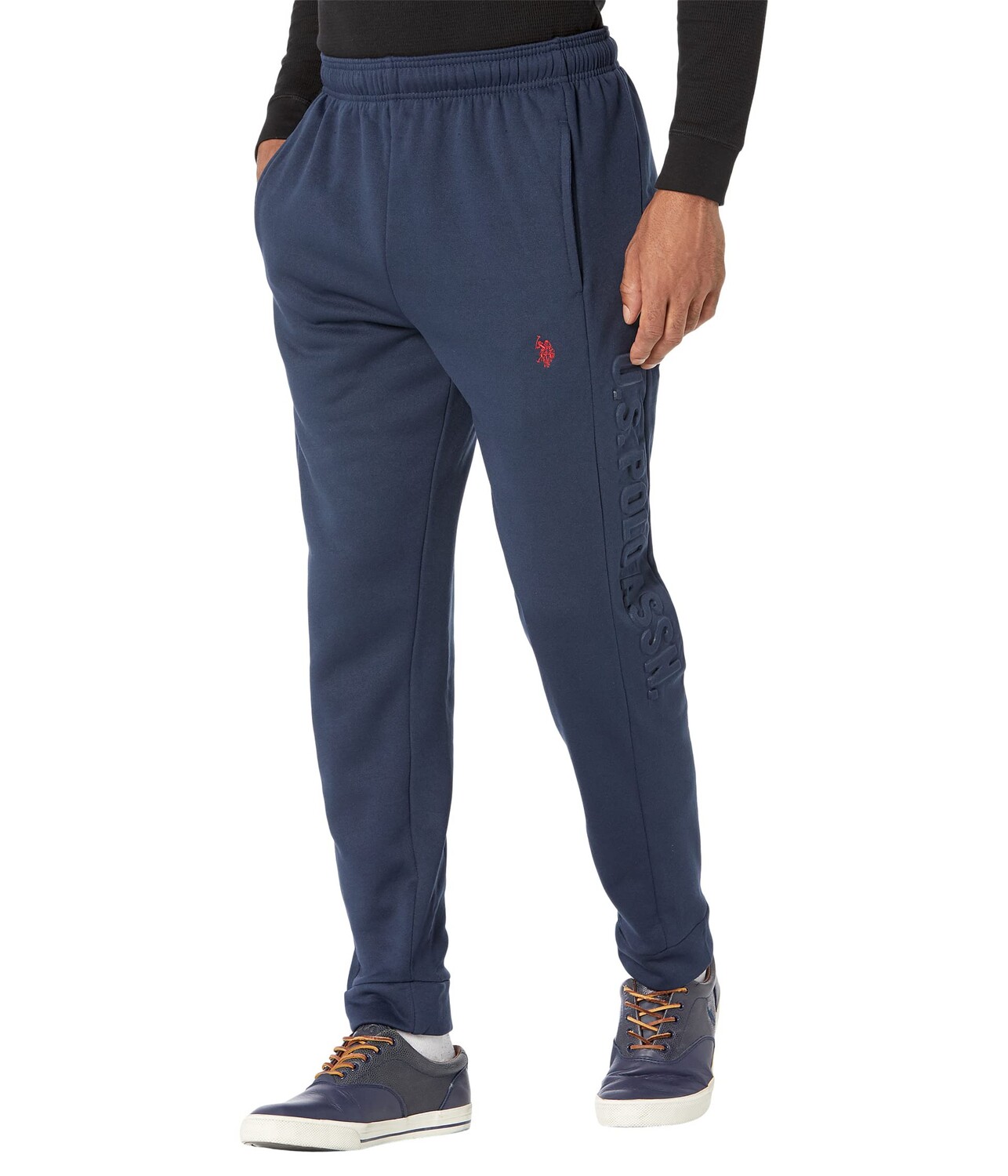 

Джогггеры U.S. POLO ASSN., Embossed Wordmark Joggers, Серый