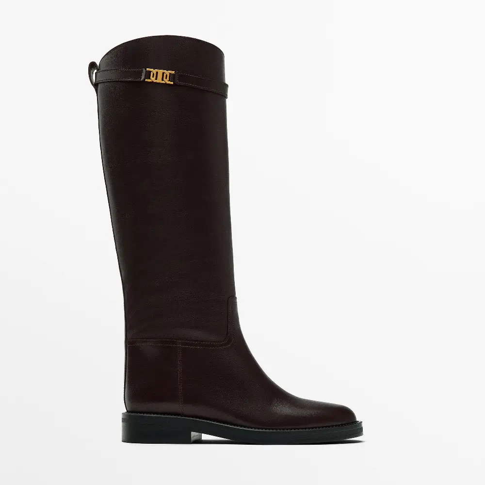 

Сапоги Massimo Dutti Riding-style, коричневый